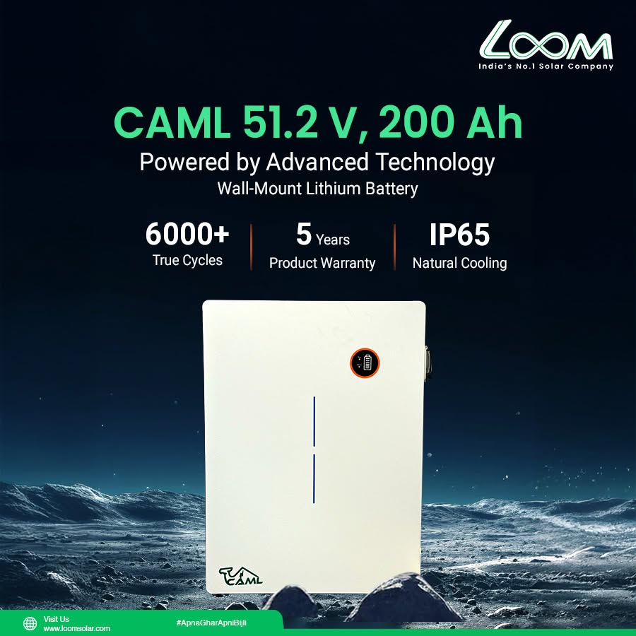 CAML 10.24 kWh commercial battery storage card.